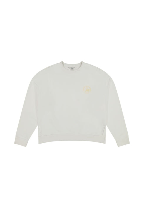 Lee Women's Crew Neck Sweatshirt In Bright White - Rodeo In
