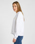 Lee Women's Crew Neck Sweatshirt In Bright White - Rodeo In