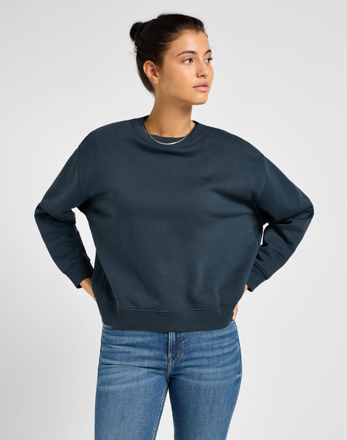 Lee Women's Crew Sweatshirt in Charcoal