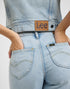 Lee Women's Cropped Rider Denim Vest In Hint Of Rain - Rodeo In