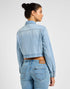 Lee Women's Cropped Rider Shirt in Modern Blue - Rodeo In