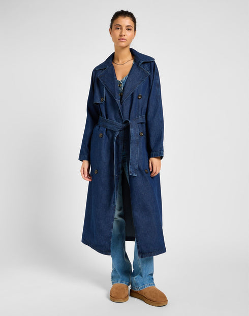 Lee Women's Denim Trench Coat In Home Bound