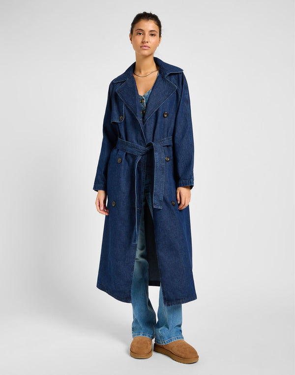 Lee Women's Denim Trench Coat In Home Bound - Rodeo In