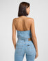 Lee Women's Double Seamed Halter Denim Vest In Minor Key
