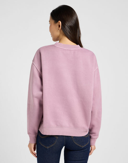 Lee Women's Graphic Crew Neck Sweatshirt In Plum Berry
