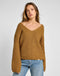 Lee Women's Kimono Sleeve Knit Sweater in Glazed Ginger