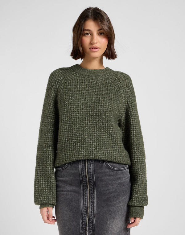 Lee Women's Knit Sweater in Olive Gray - Rodeo In
