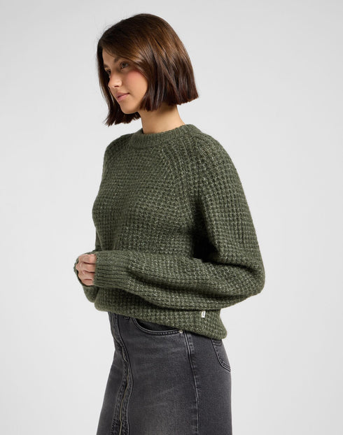 Lee Women's Knit Sweater in Olive Gray