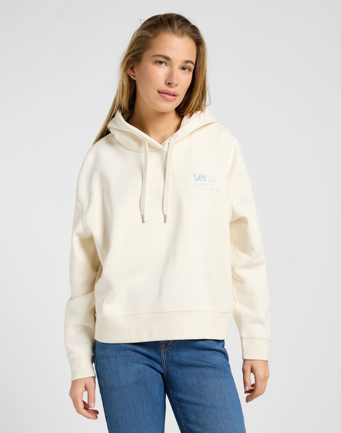 Lee Women's Logo Hoodie In Ecru