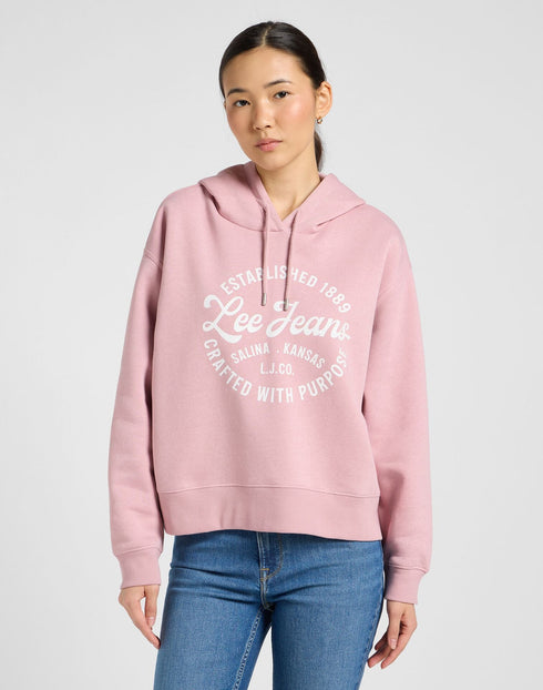 Lee Women's Logo Hoodie In Pretty Plum