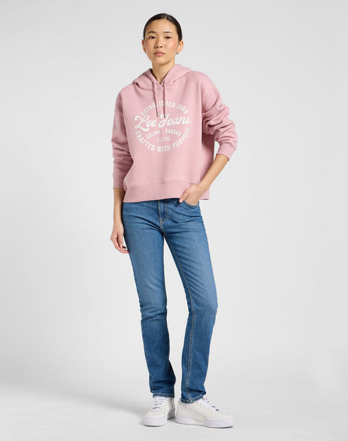 Lee Women's Logo Hoodie In Pretty Plum