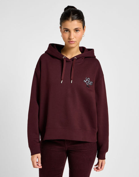 Lee Women's Logo Hoodie In Velvet Beet