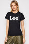 Lee Women's Wobbly Logo T-Shirt in Black
