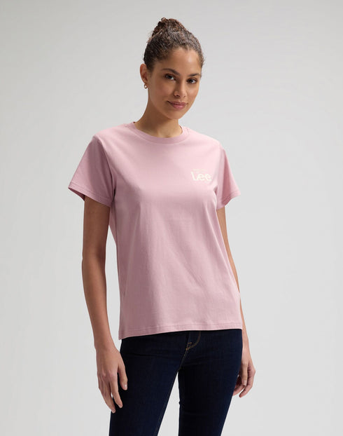 Lee Women's Logo T-Shirt In Soft Mauve - Rodeo In