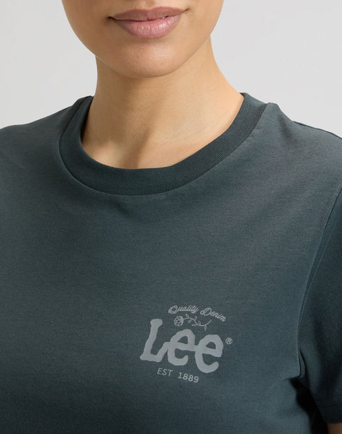 Lee Women's Logo T-Shirt In Washed Black - Rodeo In