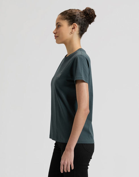 Lee Women's Logo T-Shirt In Washed Black - Rodeo In