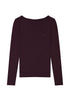 Lee Women's Long Sleeve Boat Neck T-Shirt In Deep Wine
