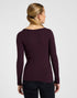 Lee Women's Long Sleeve Boat Neck T-Shirt In Deep Wine