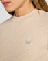 Lee Women's Long Sleeve Cropped Rib T-Shirt In Oatmeal