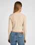 Lee Women's Long Sleeve Cropped Rib T-Shirt In Oatmeal