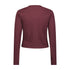 Lee Women's Long Sleeve Cropped Rib T-Shirt in Velvet Beet