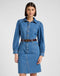 Lee Women's Long Sleeve Dress In Fine Blue - Rodeo In