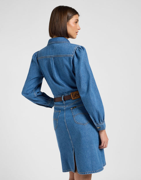 Lee Women's Long Sleeve Dress In Fine Blue