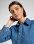 Lee Women's Long Sleeve Dress In Fine Blue - Rodeo In