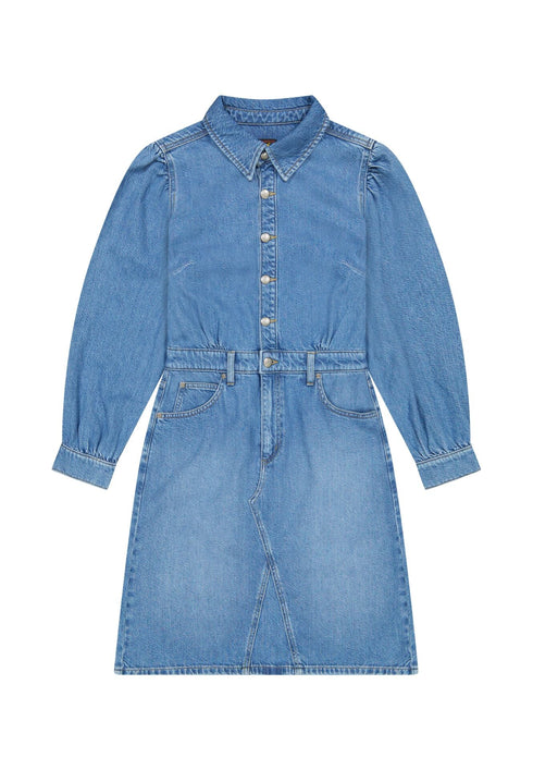 Lee Women's Long Sleeve Dress In Fine Blue - Rodeo In