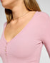 Lee Women's Long Sleeve Henley in Pretty Plum
