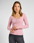Lee Women's Long Sleeve Henley in Pretty Plum