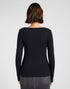 Lee Women's Long Sleeve Square Nech T-Shirt In Black - Rodeo In