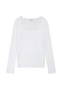 Lee Women's Long Sleeve Square Nech T-Shirt In Bright White