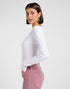 Lee Women's Long Sleeve Square Nech T-Shirt In Bright White