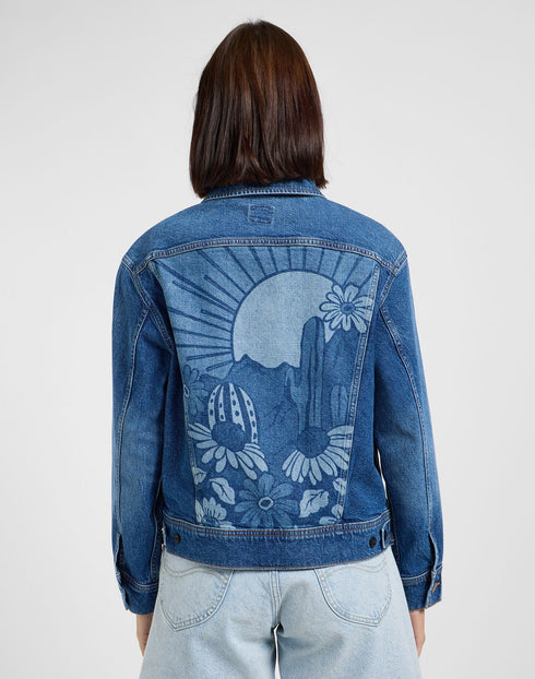 Lee Women's Loose Rider Denim Jacket In Tumbling Sky - Rodeo In