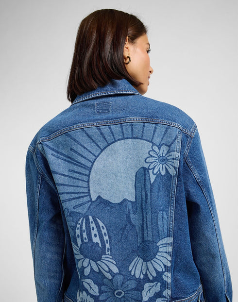 Lee Women's Loose Rider Denim Jacket In Tumbling Sky - Rodeo In
