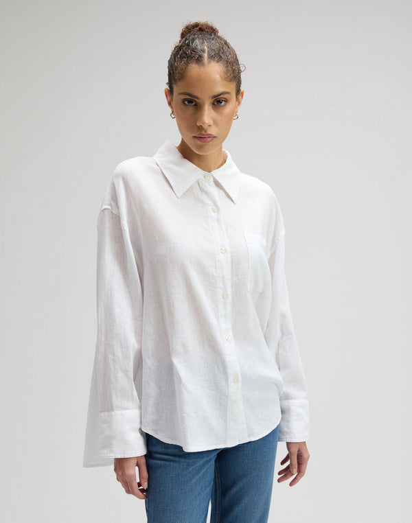 Lee Women's Loose Shirt In Bright White - Rodeo In