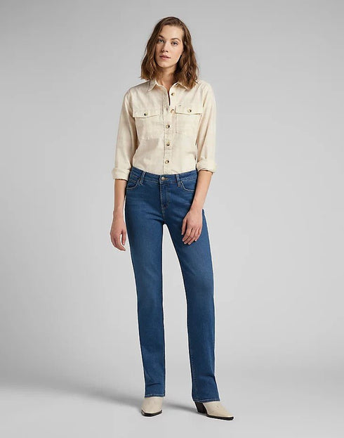 Lee Women's Marion Straight Jeans in Mid Ada - Rodeo In
