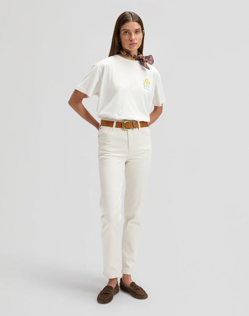 Lee Women's Modern Maker T-Shirt In Ecru - Rodeo In