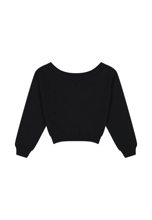 Lee Women's Off Shoulder Sweatshirt in Unionall Black