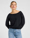 Lee Women's Off Shoulder Sweatshirt in Unionall Black