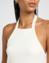 Lee Women's Open Back Halter Tank Top In Ecru - Rodeo In