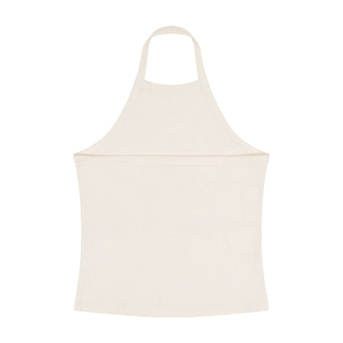 Lee Women's Open Back Halter Tank Top In Ecru - Rodeo In