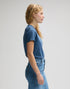 Lee Women's Perfect T-Shirt In Academy Blue - Rodeo In