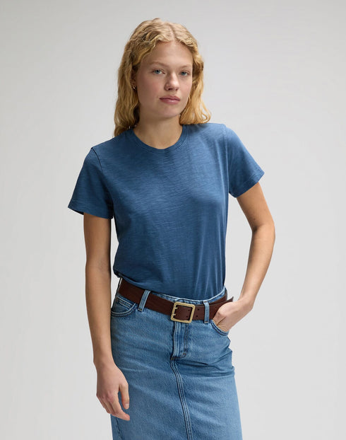 Lee Women's Perfect T-Shirt In Academy Blue - Rodeo In