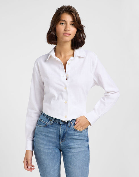 Lee Women's Pocketless Shirt In Bright White