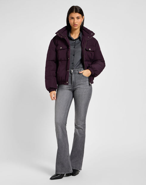 Lee Women's Pocketless Shirt in Dark Muted Gray