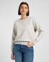 Lee Women's Raglan Crew Neck Sweatshirt In Grey Heather - Rodeo In