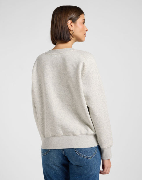 Lee Women's Raglan Crew Neck Sweatshirt In Grey Heather - Rodeo In
