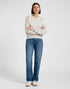 Lee Women's Raglan Crew Neck Sweatshirt In Grey Heather - Rodeo In